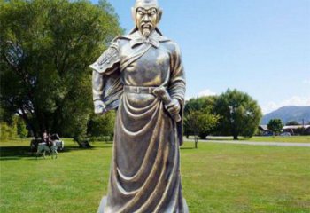 岳飛雕塑 懸空餐飲店名人雕塑 商業街肖像雕塑