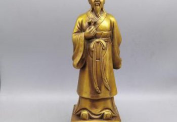 烤漆扁鵲雕塑 鑄銅名醫(yī)雕塑 室內(nèi)藥王雕塑