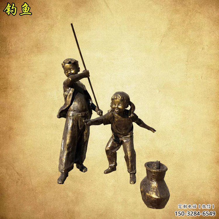 商場船夫雕塑 民俗雕塑 店門口小品