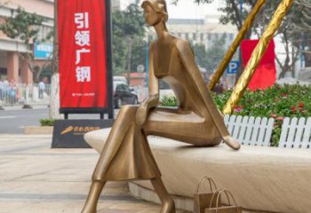 創意女人雕塑 鑄銅女性雕塑 公園歐式雕塑