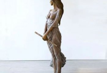 黃銅女人雕塑 創意女性雕塑 別墅區歐式雕塑