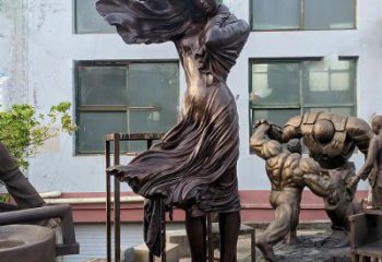 景觀女人雕塑 剪影女性雕塑 商業街歐式雕塑