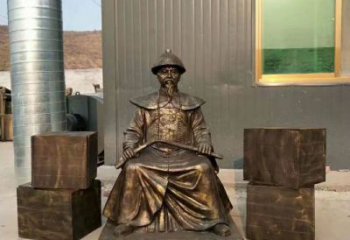 烤漆林則徐雕塑 鋼管名人雕塑 室內(nèi)肖像雕塑