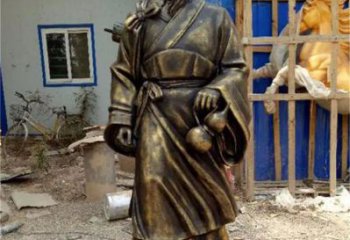 步行街華佗雕塑 游樂場名醫雕塑 鑄造藥王雕塑