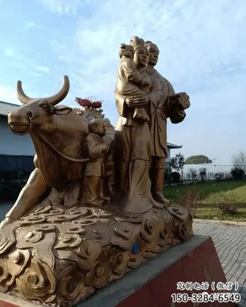 廣場(chǎng)牛郎織女雕塑 公園神話雕塑 抽象擺件