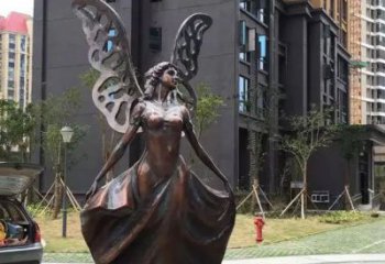 街道天使雕塑 現(xiàn)代景觀擺件 彩繪卡通雕塑