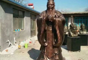 室內孔子雕塑 仿真景觀雕塑 大型古代雕塑