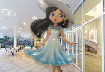 商業(yè)街女孩雕塑 售樓處雕塑 童趣擺件