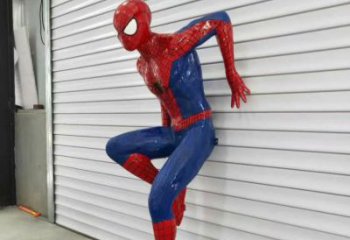 園林蜘蛛俠雕塑 田間彩繪雕塑 卡通擺件