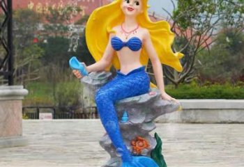 步行街美人魚(yú)雕塑 游樂(lè)場(chǎng)景觀卡通雕塑 鑄造動(dòng)漫雕塑
