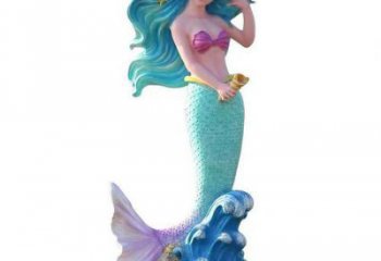 創(chuàng)意美人魚(yú)雕塑 步行街店門(mén)口雕塑 卡通小品