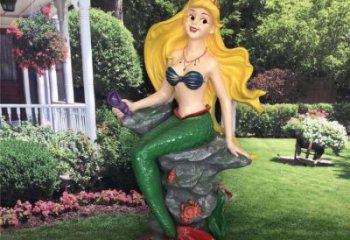 酒店美人魚雕塑 景觀美陳卡通雕塑 現代動漫雕塑