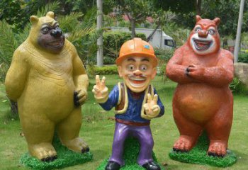 創意熊大雕塑 步行街店門口雕塑 卡通小品