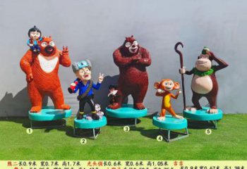 店門口熊大雕塑 創意景觀雕塑 動漫擺件