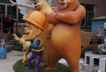 公園熊大雕塑 酒店門口雕塑 彩繪擺件