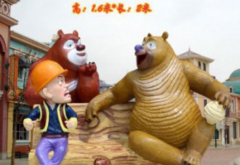 商業街熊大雕塑 售樓處雕塑 卡通擺件