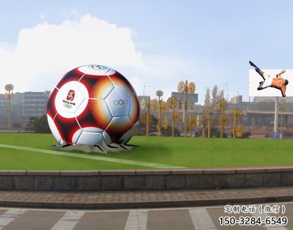 大型商場足球雕塑 仿真景觀球體雕塑 鏡面球類雕塑