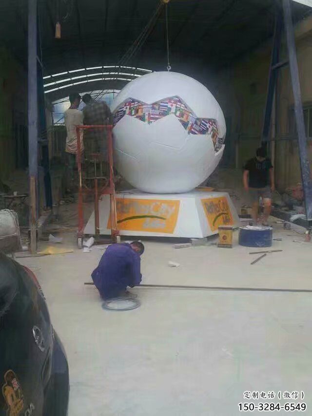 大型籃球雕塑 鍛造發(fā)光球形雕塑 房地產(chǎn)球類雕塑