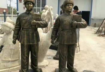 雷鋒雕塑 彩繪古代雕塑 現代英雄雕塑