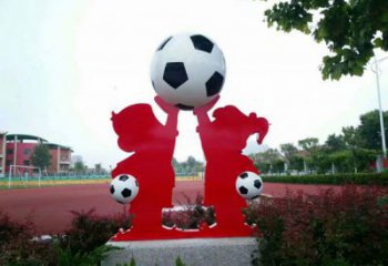 大門口足球雕塑 發(fā)光公園球形雕塑 仿真球類雕塑