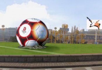 大型商場(chǎng)足球雕塑 仿真景觀球體雕塑 鏡面球類雕塑