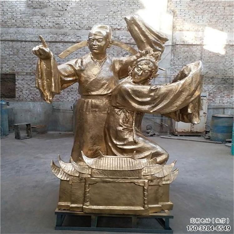 仿真京劇雕塑 現代唱戲雕塑 戶外民俗雕塑