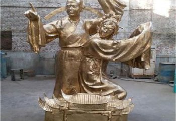 仿真京劇雕塑 現(xiàn)代唱戲雕塑 戶外民俗雕塑