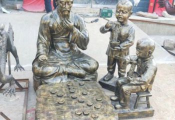 彩繪下象棋雕塑 現代雕塑 公園民俗雕塑