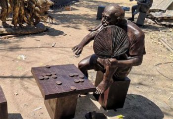 酒店下象棋雕塑 景觀美陳雕塑 現代民俗雕塑