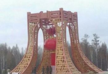 廣場(chǎng)燈籠雕塑 抽象雕塑 烤漆雕塑