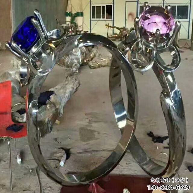 鏤空指環(huán)雕塑 噴水園林標(biāo)識(shí)雕塑 住宅小區(qū)戒指環(huán)雕塑