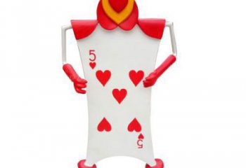 創(chuàng)意撲克雕塑 啞光撲克牌雕塑 公園雕塑