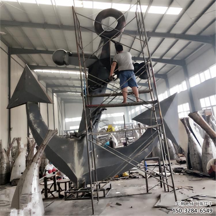 鋼管船錨雕塑 異形噴水碼頭雕塑 農村雕塑
