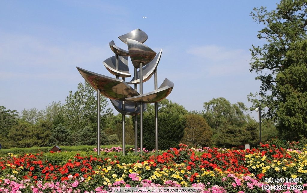 抽象月季花雕塑 啞光花卉雕塑 室內花朵雕塑