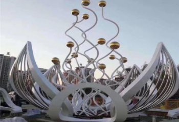 異形蓮花雕塑廠(chǎng) 現(xiàn)代校園花卉雕塑 校園水蓮花雕塑