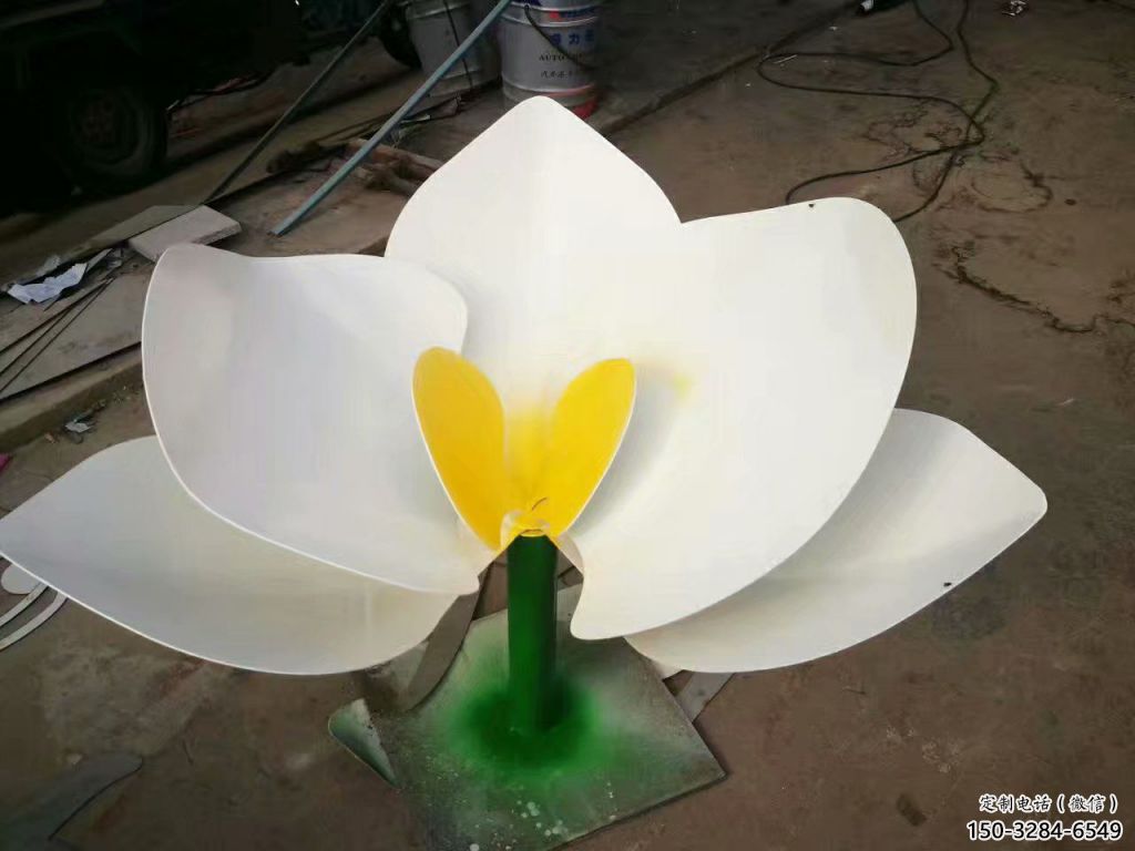 景觀蘭花雕塑 烤漆大型玉蘭花雕塑 酒店雕塑