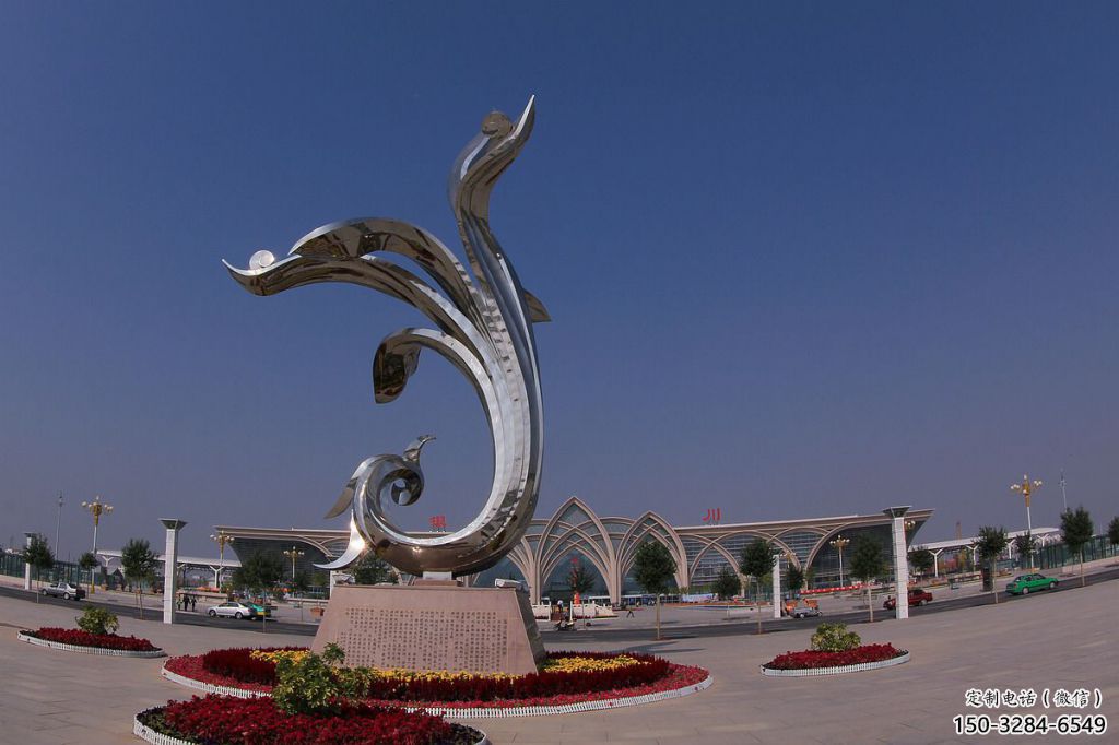 中式蘭花雕塑 啞光玉蘭花雕塑 游樂場雕塑