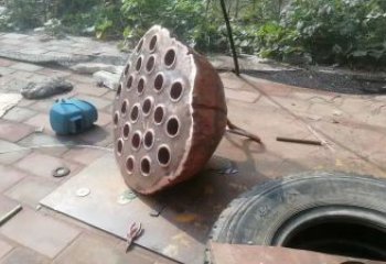 鋼管蓮蓬雕塑 異形噴水植物雕塑 農(nóng)村雕塑