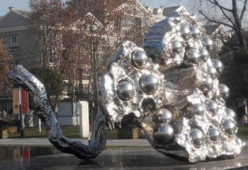 幾何蓮蓬雕塑 發(fā)光公園雕塑 大門口植物雕塑