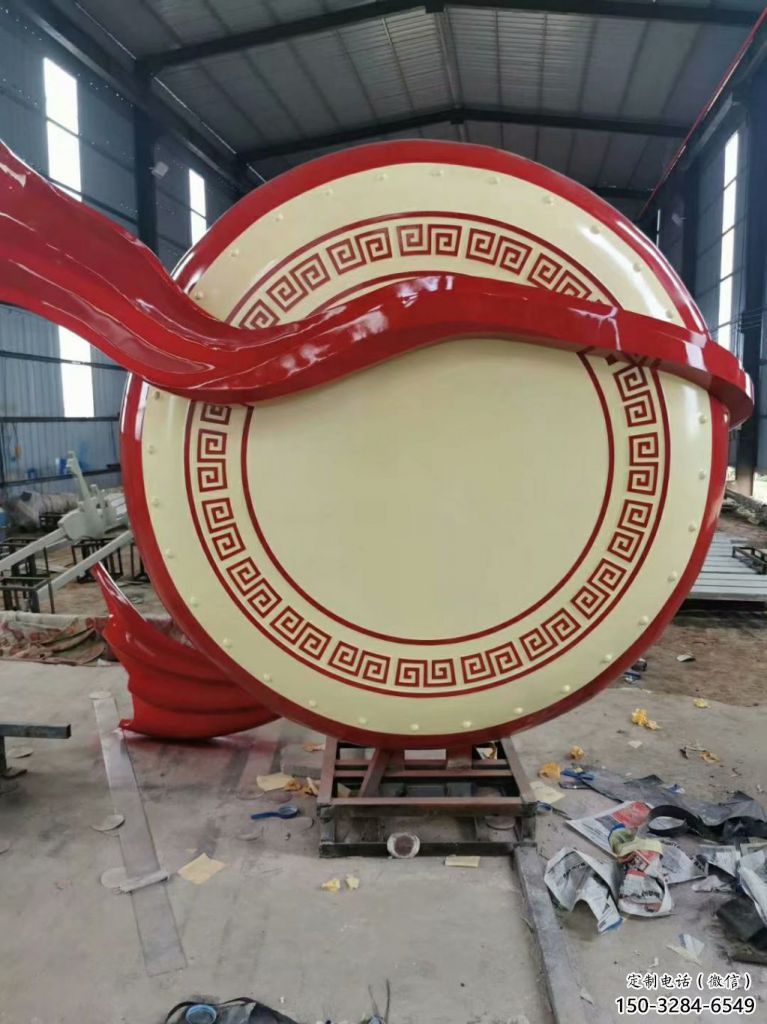 幾何戰鼓雕塑 發光公園民族雕塑 大門口喜慶雕塑