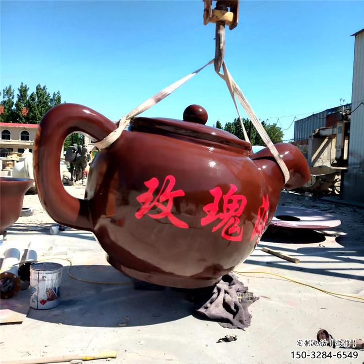 彩繪天壺雕塑 電鍍現(xiàn)代懸空雕塑 公園流水雕塑