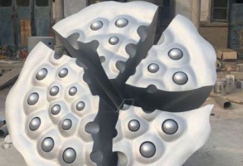 現代蓮蓬雕塑 大型別墅區植物雕塑 彩繪雕塑