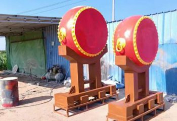 景觀戰(zhàn)鼓雕塑 剪影喜慶雕塑 商業(yè)街民族雕塑