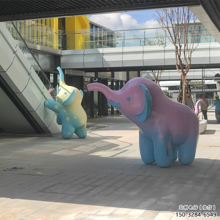 彩繪大象雕塑生產(chǎn)，景區(qū)案例，景觀大象雕塑優(yōu)選