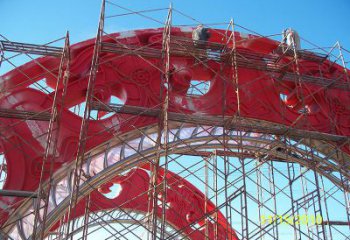 現(xiàn)代拱門雕塑,鏤空藝術(shù)制作，不銹鋼金屬大門雕塑