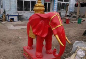 擺件大象雕塑，室外雕塑，玻璃鋼大象雕塑供應商