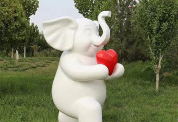 大象雕塑，街景小品，藝術玻璃鋼大象雕塑生產