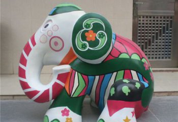 景觀大象雕塑供應，花園小品，酒店彩繪大象雕塑展品