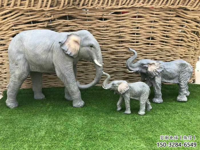 大象雕塑制造，玻璃鋼構件，仿真大象雕塑提供