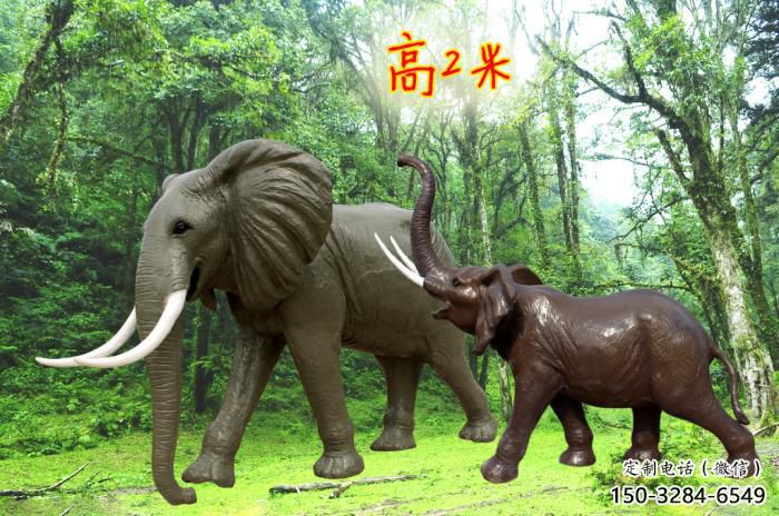 雕塑大象景觀制造，動(dòng)物小品，景觀仿真大象雕塑優(yōu)價(jià)